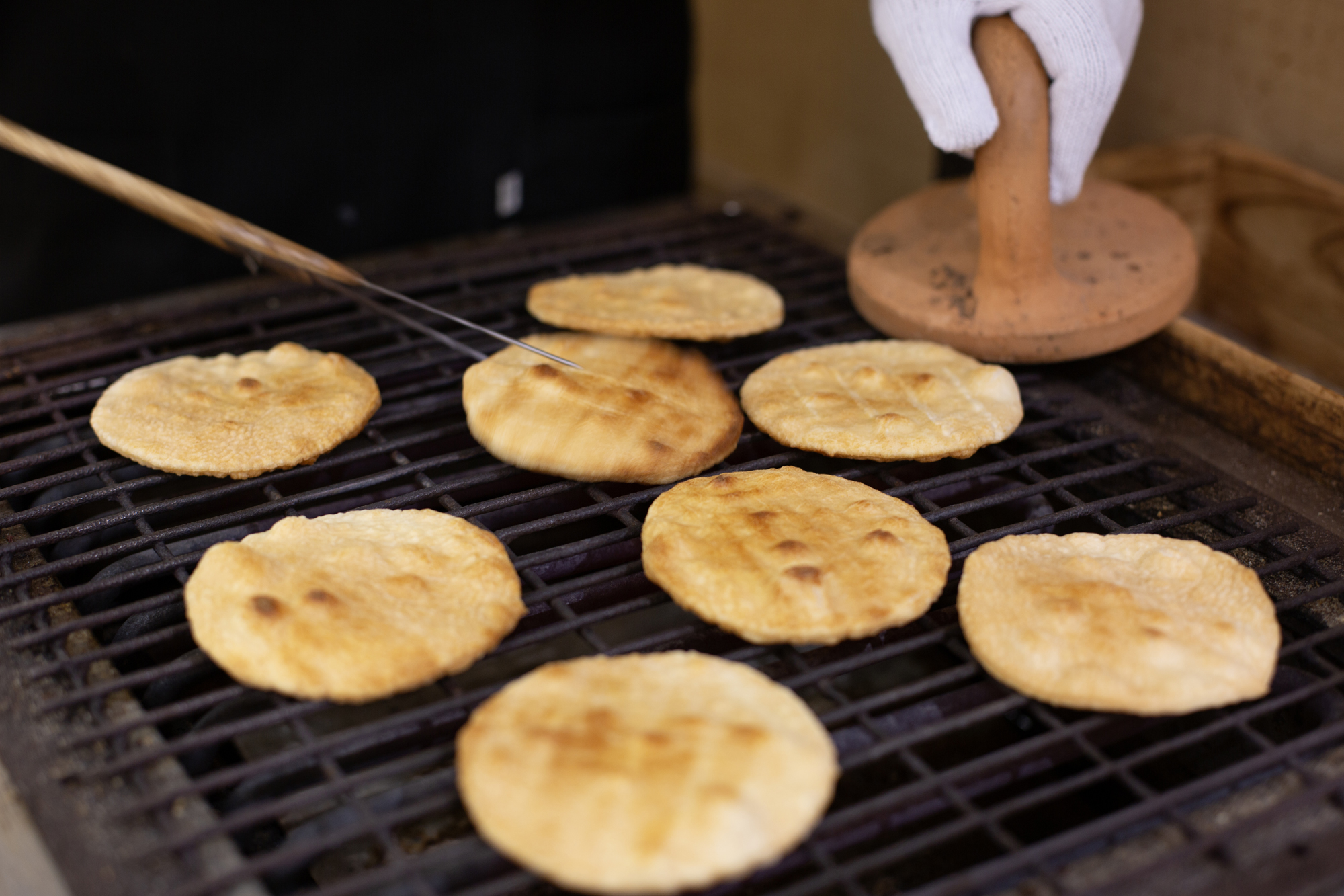 せんべい手焼き体験1